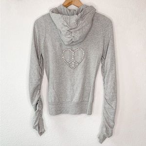 Twisted Heart Grey Cotton Track Suit Set Medium